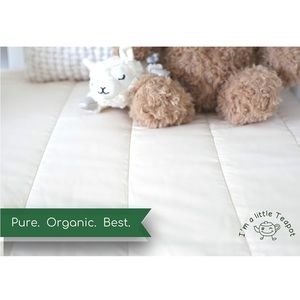 Organic crib mattress topper.